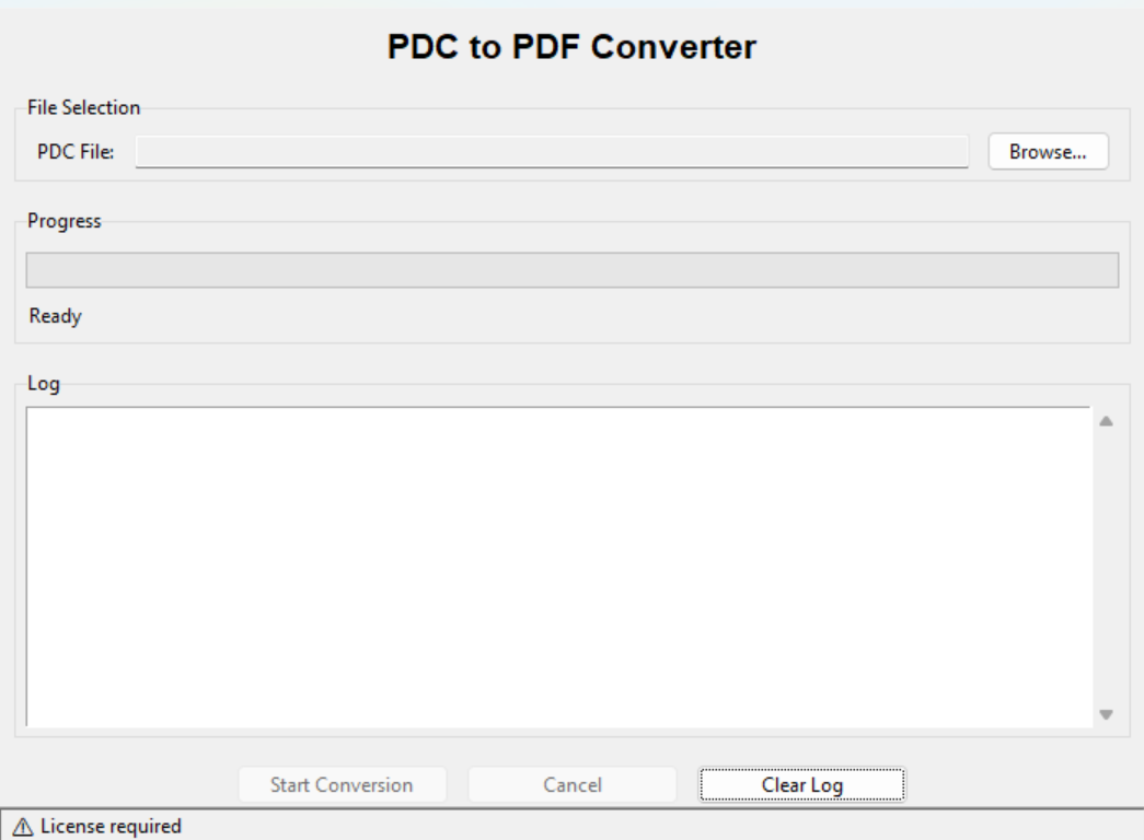 PDC to PDF Converter software screenshot